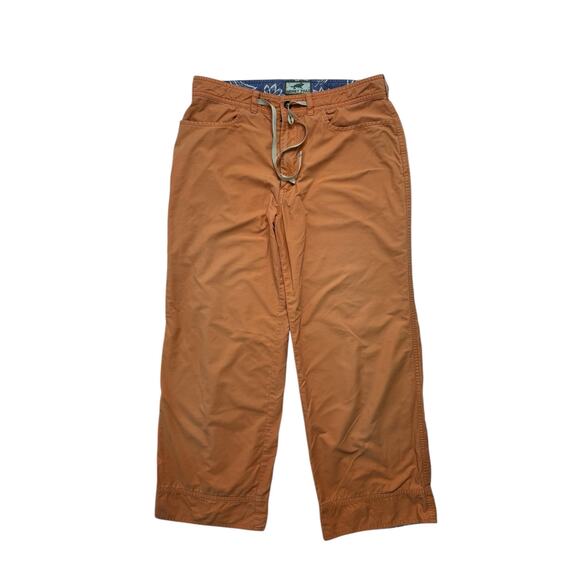 HORNY TOAD Creamsicle Orange Wide Leg Crop Cotton Blend Pants Size 6 Womens - Picture 1 of 8